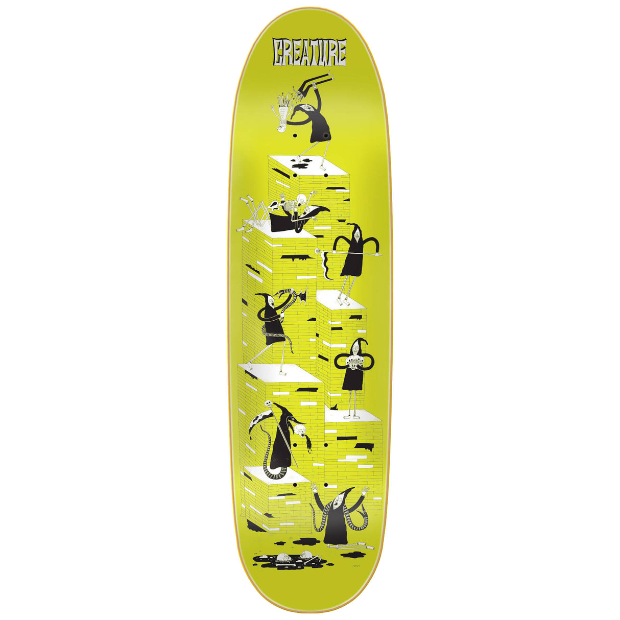 Creature Free For All Skateboard Deck - Yellow 8.8''