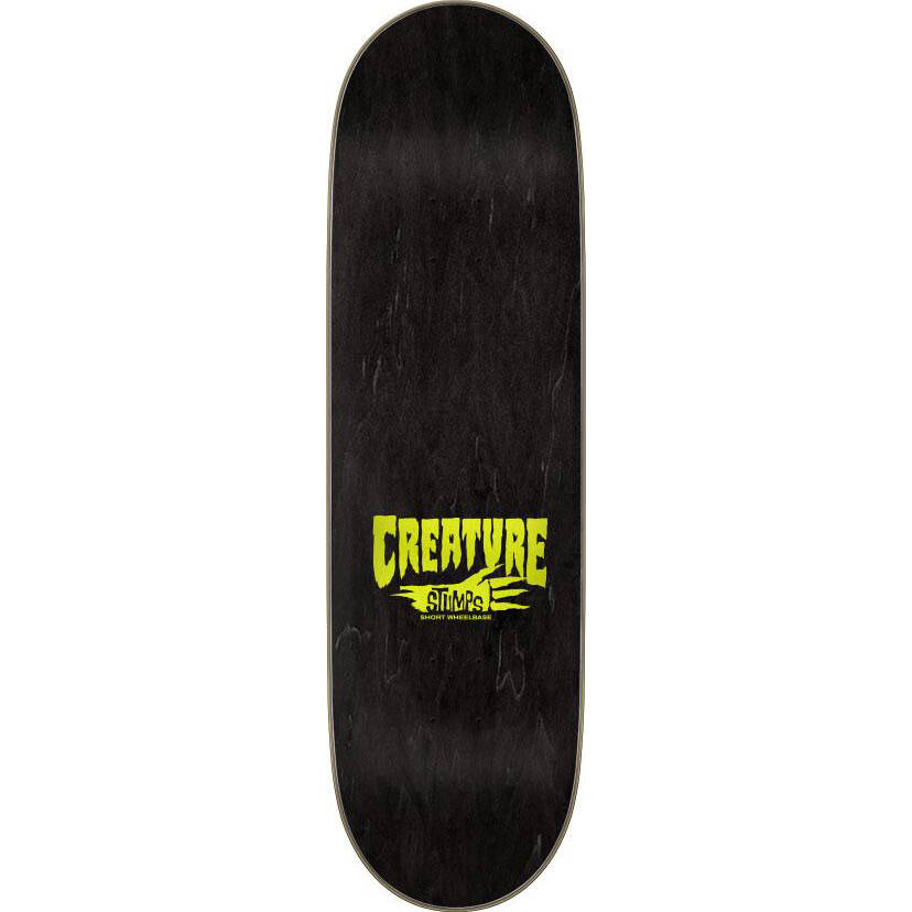 Creature Logo Outline Stumps Skateboard Deck - Black/Green 9''