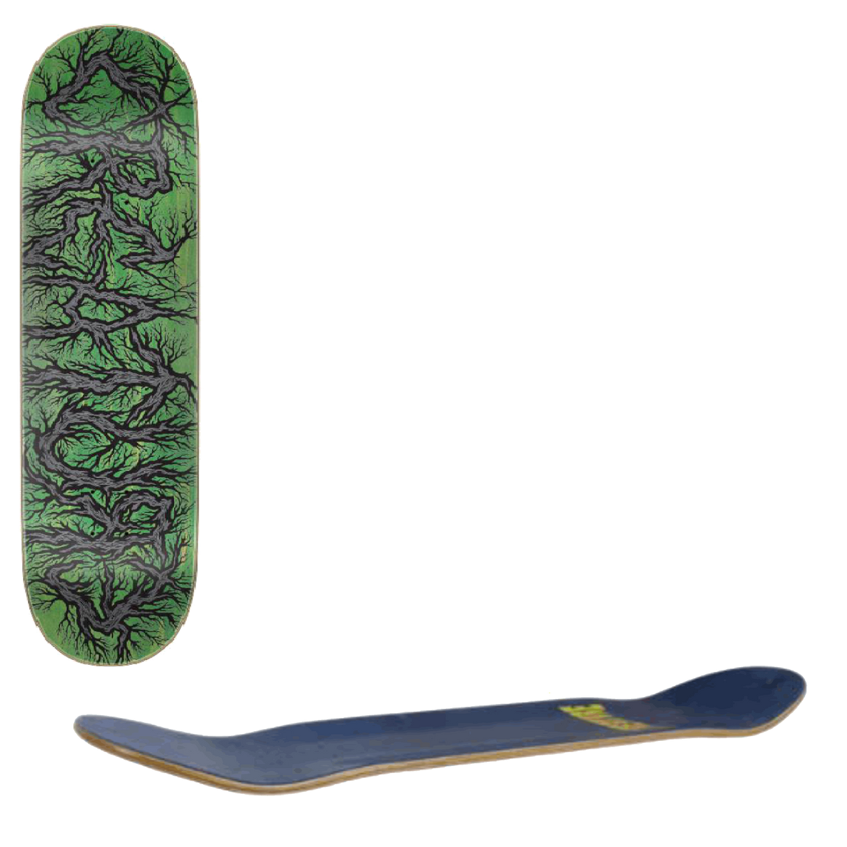 Creature Stixz Skateboard Deck - Green/Black 8''