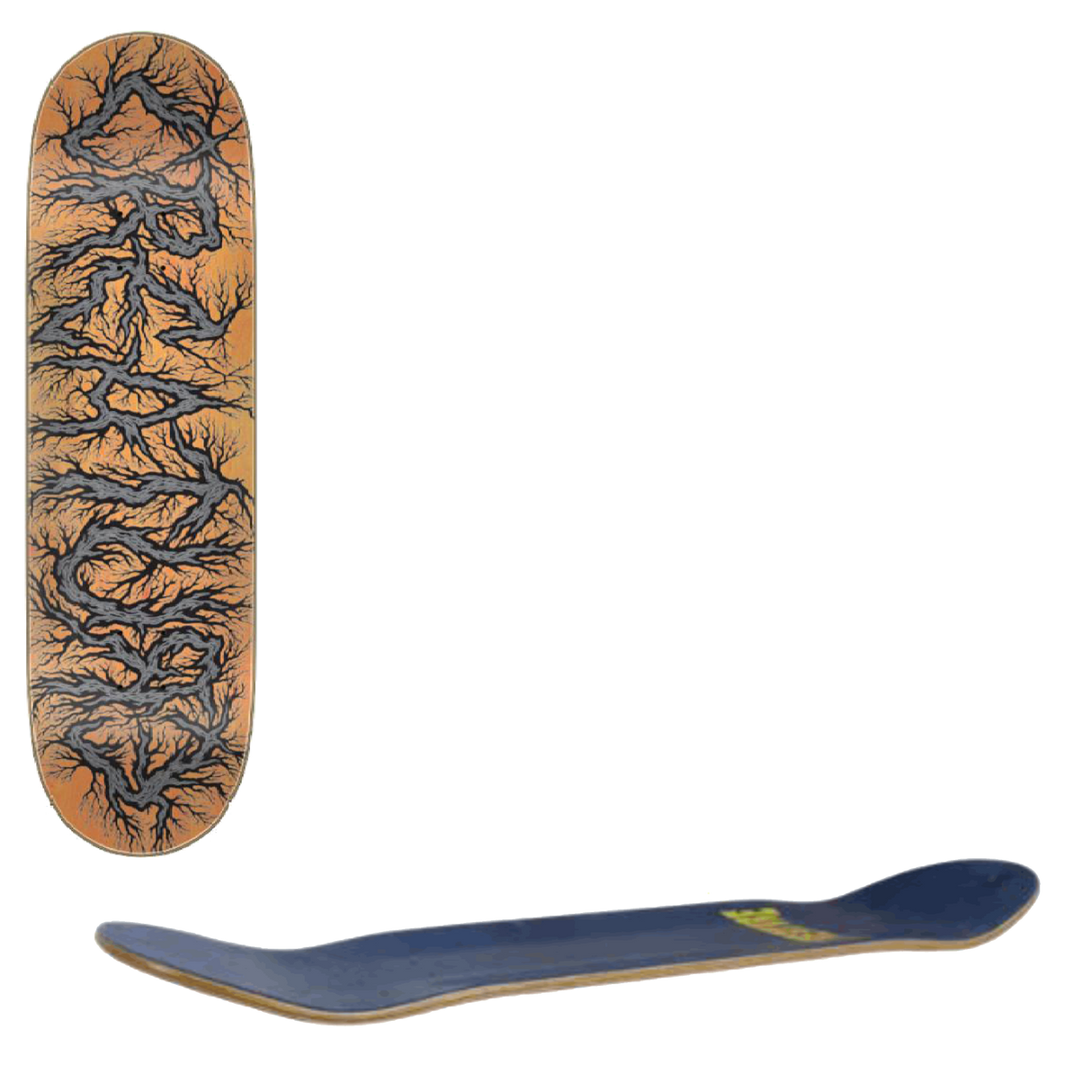 Creature Stixz Skateboard Deck - Orange/Black 8.5''