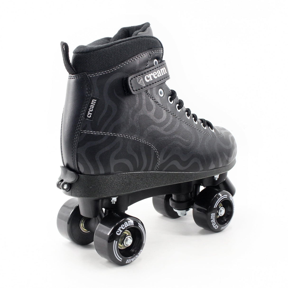 Cream Scoop Quad Roller Skates - Wave (Black)