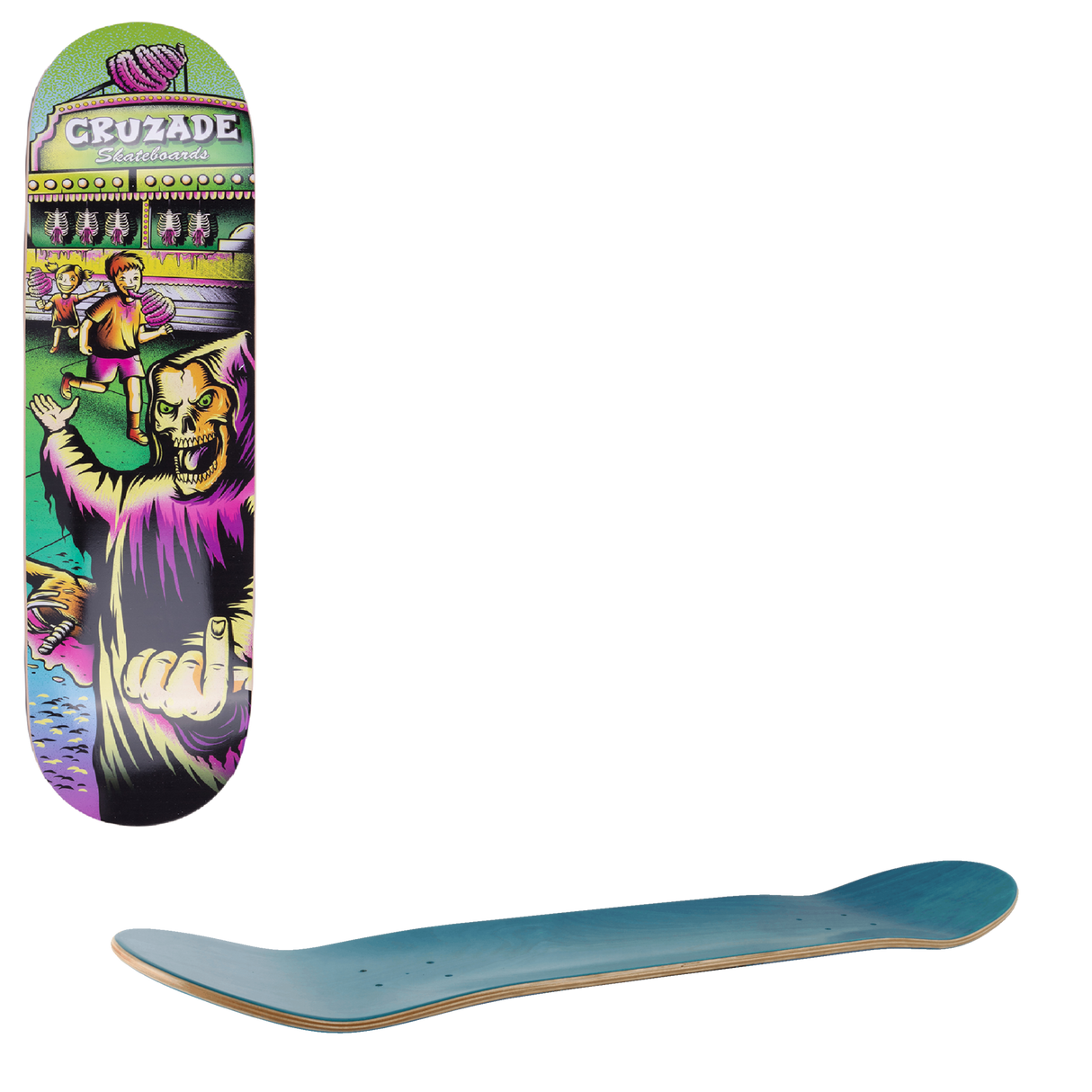 Cruzade Cotton Shop Skateboard Deck - 8.25"