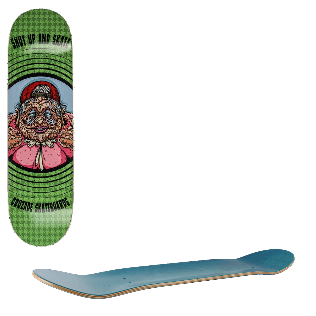 Cruzade Shut Up and Skate Skateboard Deck - 8.5''