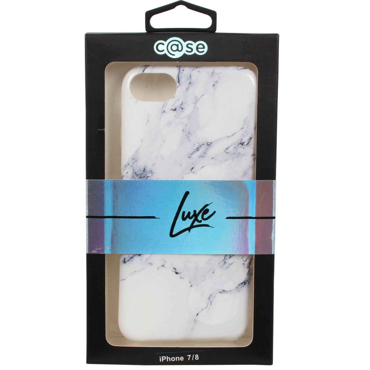 C@se Lux iPhone 7/8 Case - White Shadow Marble