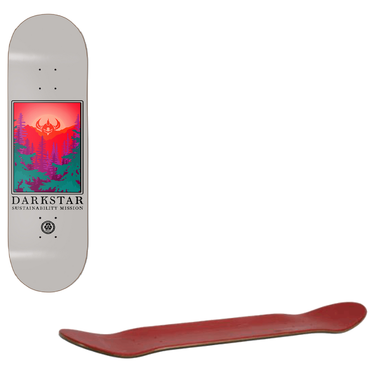 Darkstar Mission Skateboard Deck 8.25" - Red