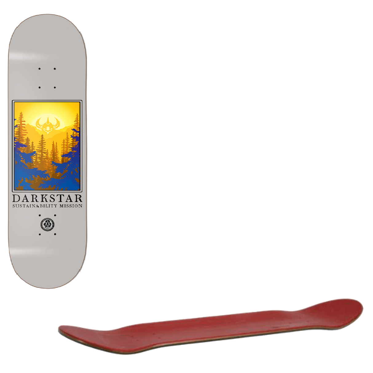 Darkstar Mission Skateboard Deck - Yellow 7.75"