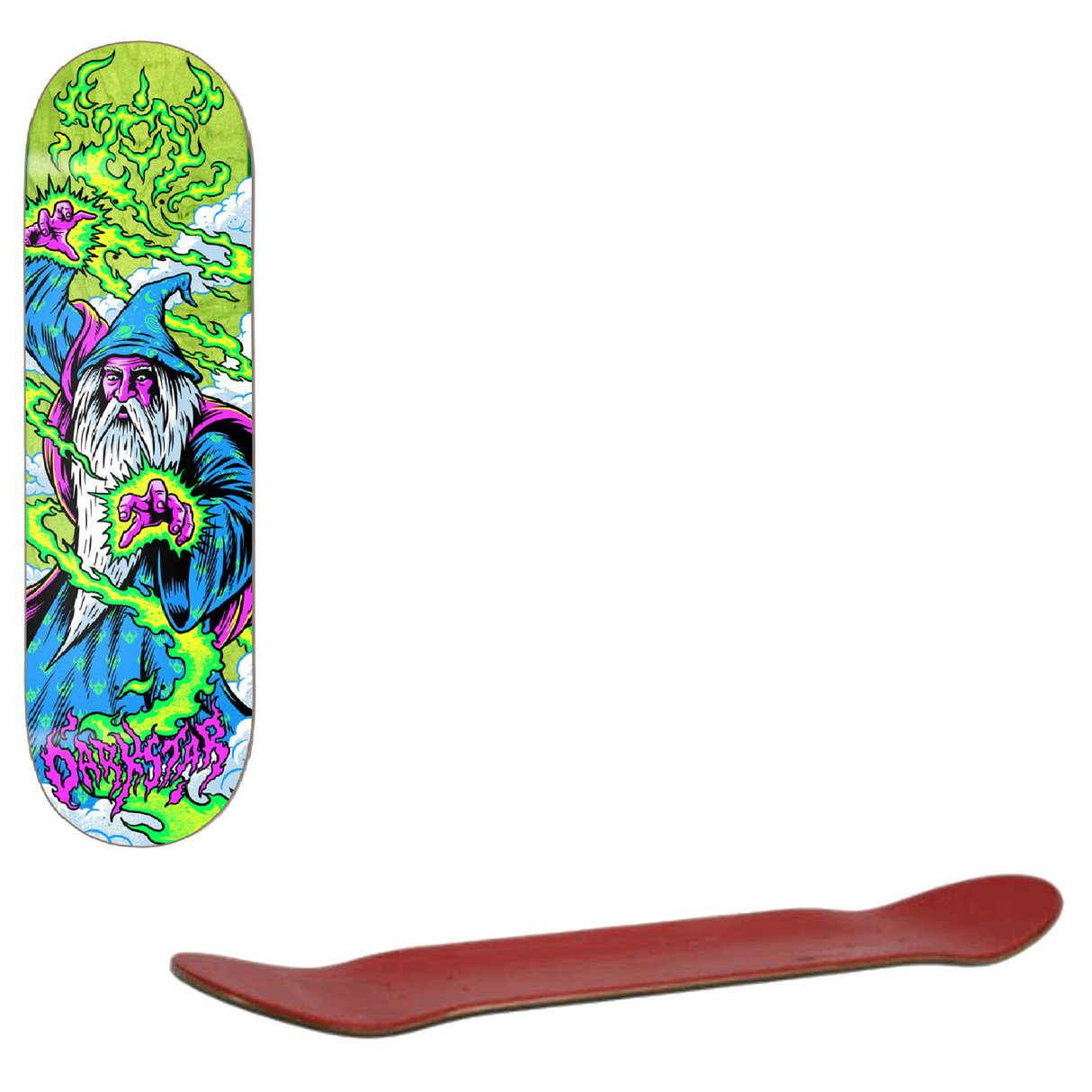 Darkstar Whip Skateboard Deck - Green 7.75"