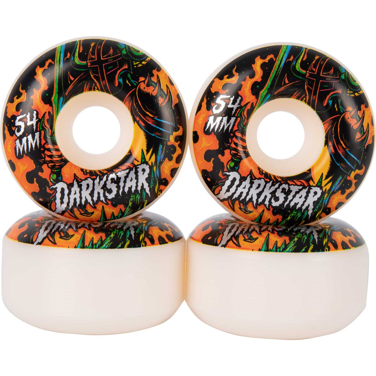 Darkstar Blacklight Skateboard Wheels - Red 54mm
