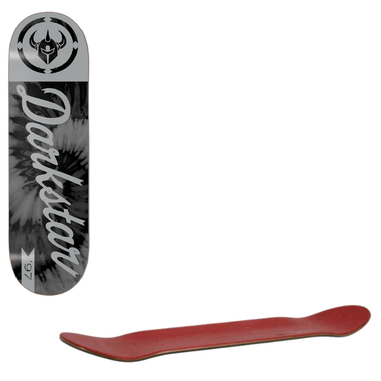 Darkstar Contra Skateboard Deck - Black/Silver 8.375"