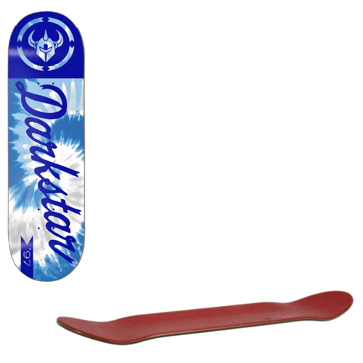 Darkstar Contra Skateboard Deck - Blue/Silver 8"
