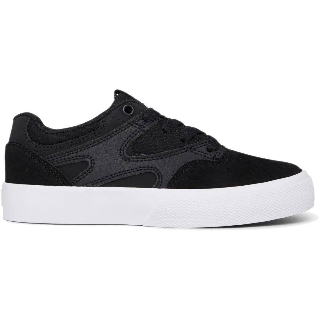 DC Kalis Vulc Youth Skate Shoes - Black/Black/White