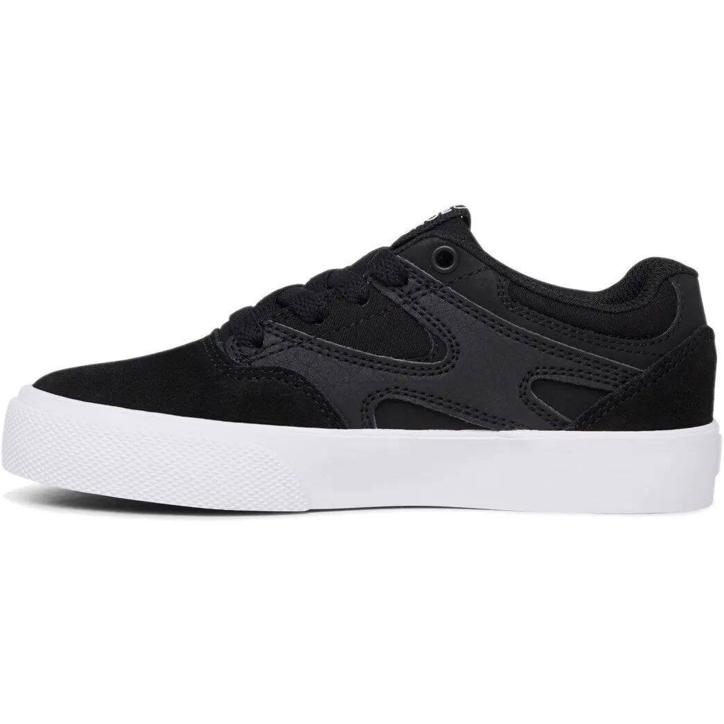 DC Kalis Vulc Youth Skate Shoes - Black/Black/White