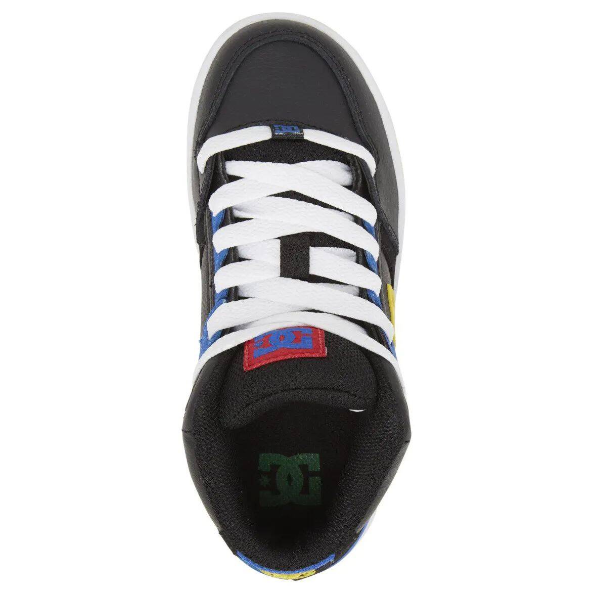 DC Pure High-Top Youth Skate Shoes - Black/Multi