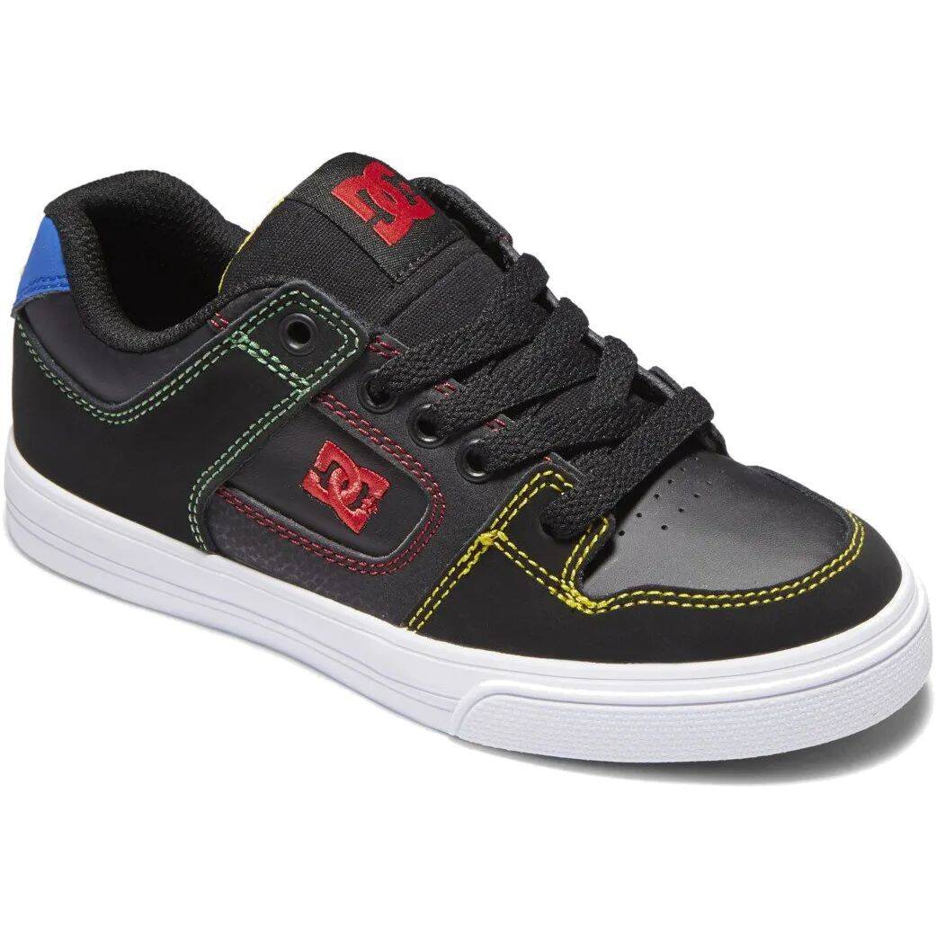 DC Pure Youth Skate Shoes - Black/Multi