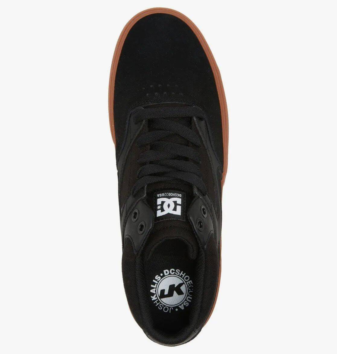 DC Kalis Vulc Mid Skate Shoes - Black/Black/Gum