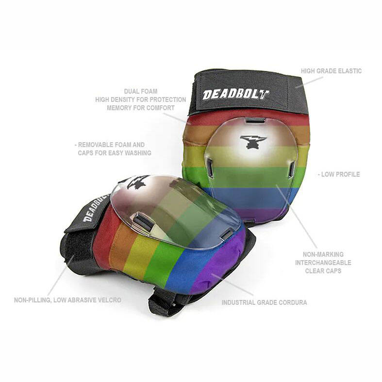 Deadbolt Grandslam Knee Pads-Rainbow