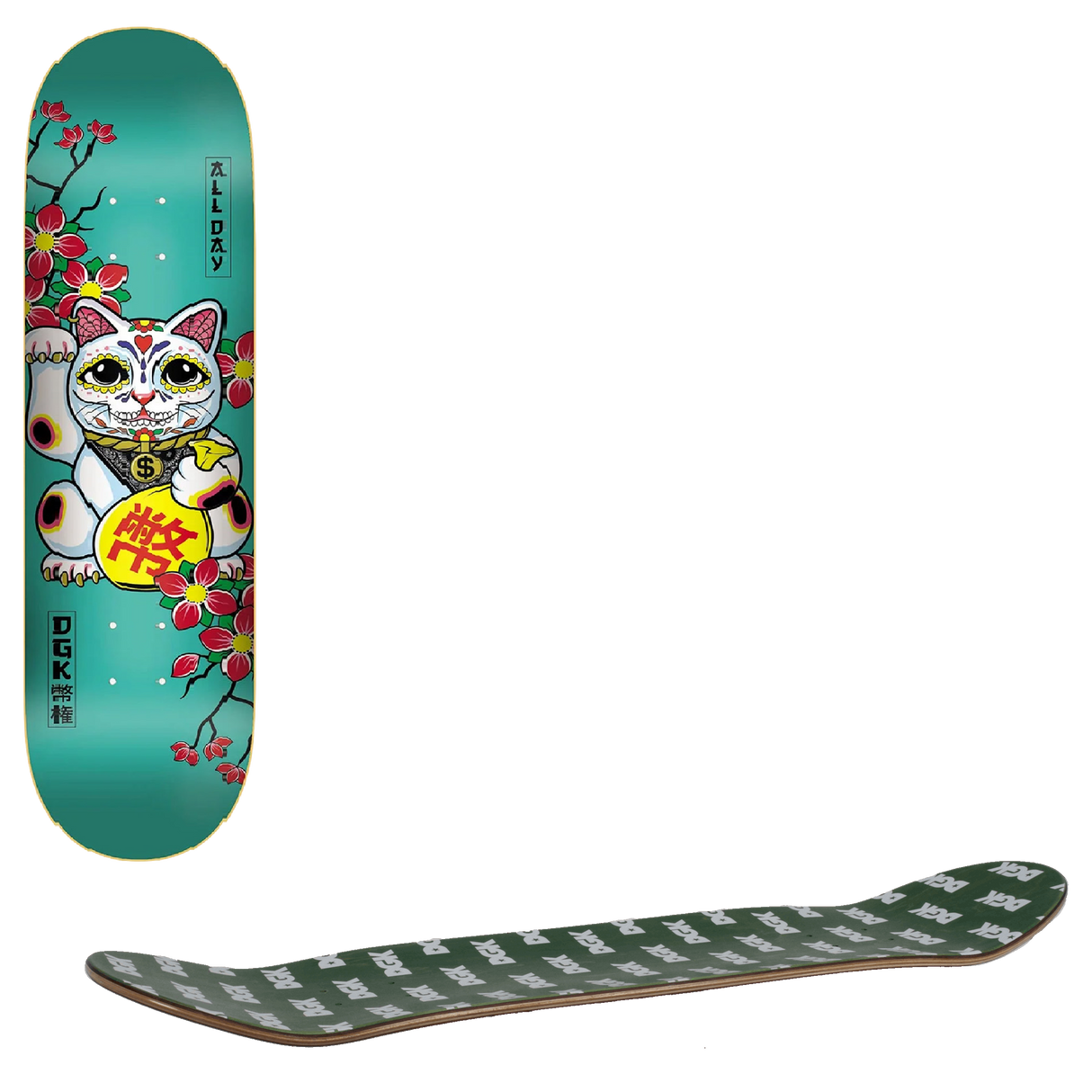 DGK Good Luck Santo Skateboard Deck - 8.1"