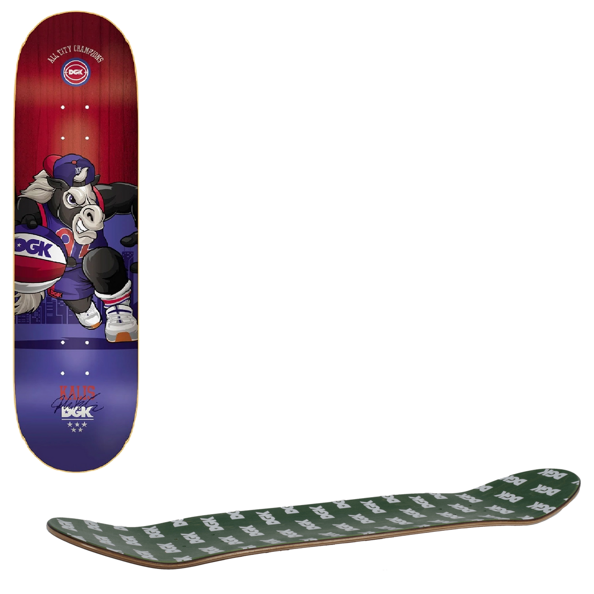 DGK All City Champions Skateboard Deck - Kallis 8.06"