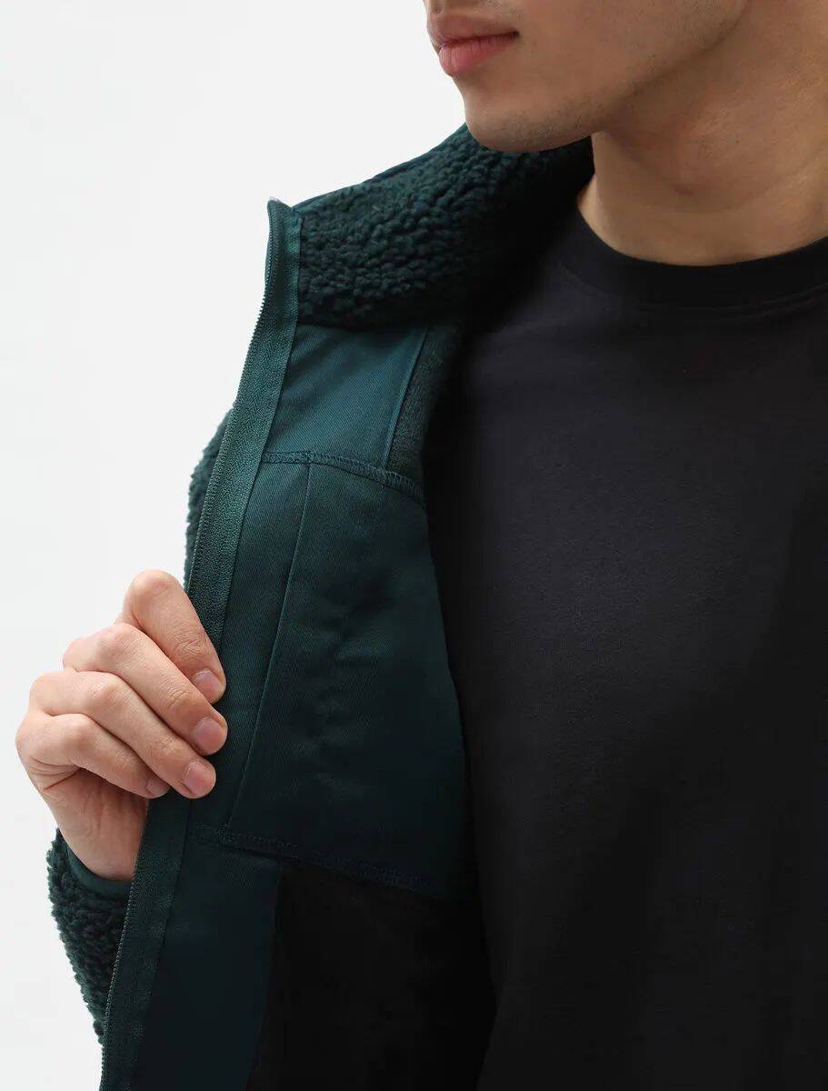 Dickies Red Chute Sherpa Fleece Jacket - Ponderosa Pine