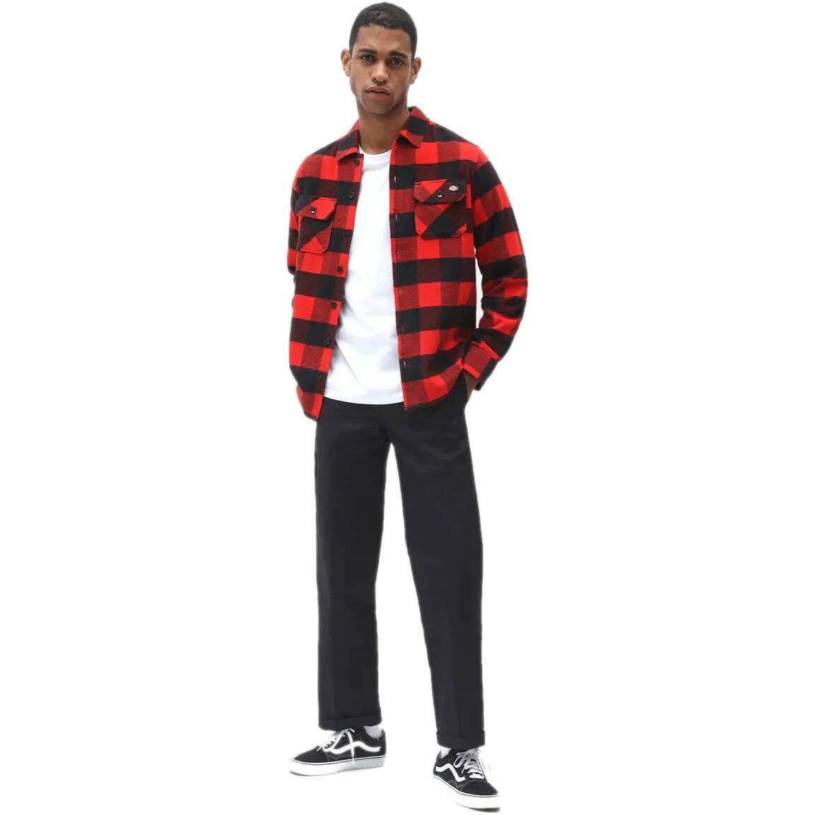 Dickies Sacramento Long Sleeve Shirt - Red