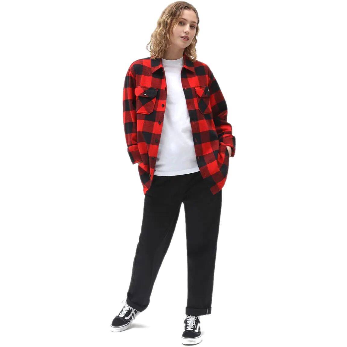 Dickies Sacramento Long Sleeve Shirt - Red
