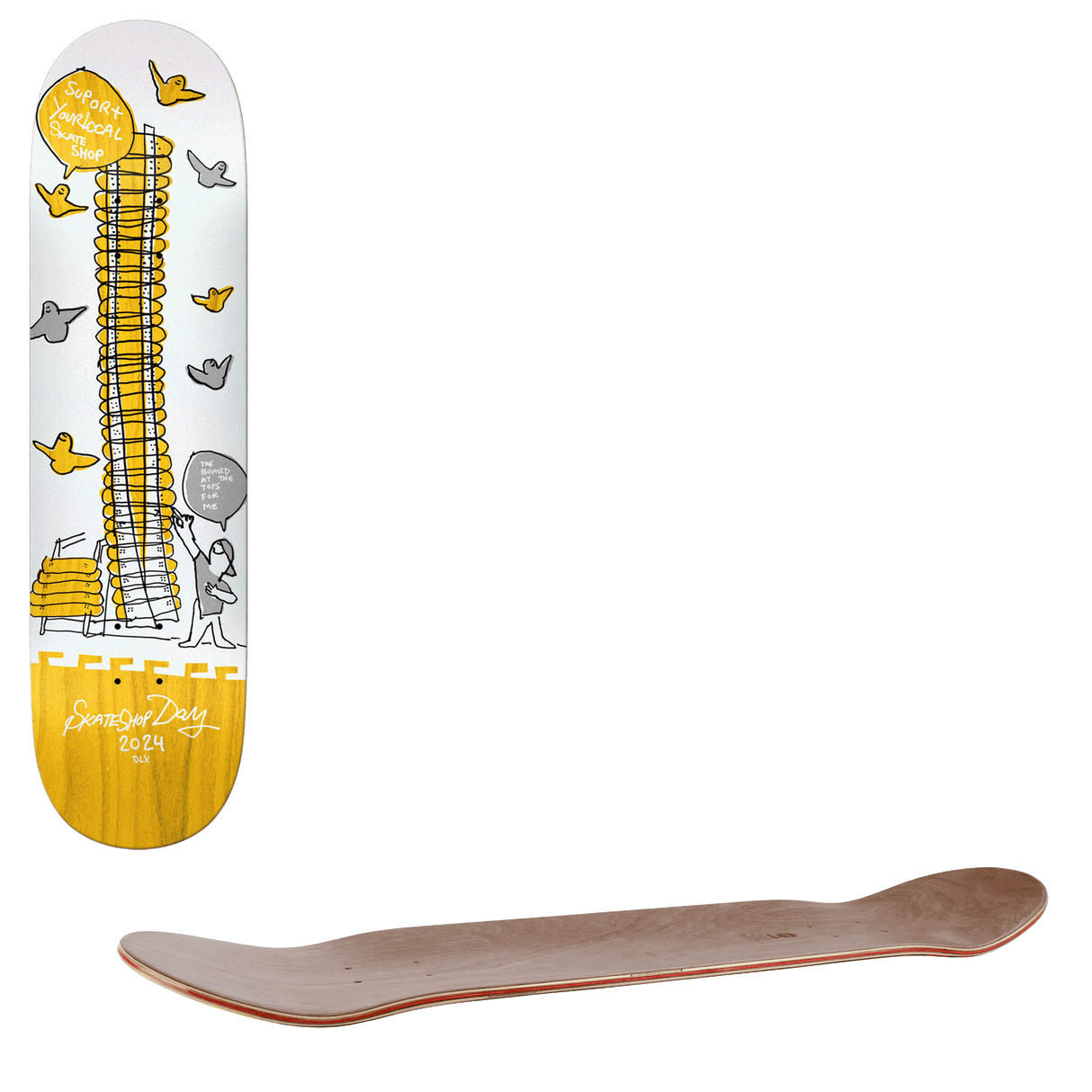 Deluxe SSD Shopkeepers Skateboard Deck - 8.25"