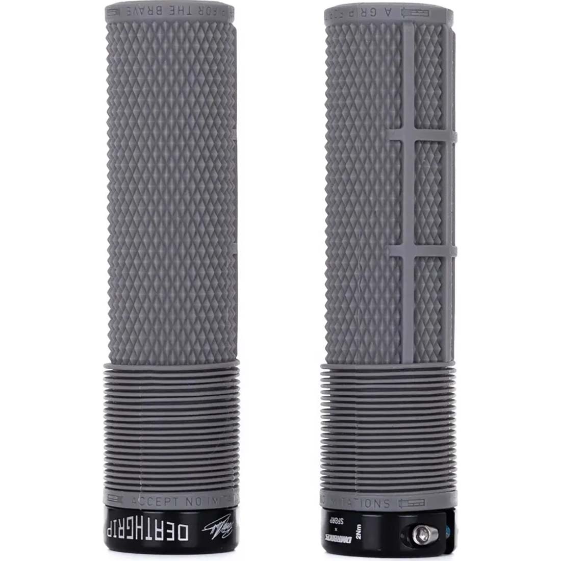 DMR Brendog DeathGrip Thick Flangeless Mountain Bike Grips - Grey
