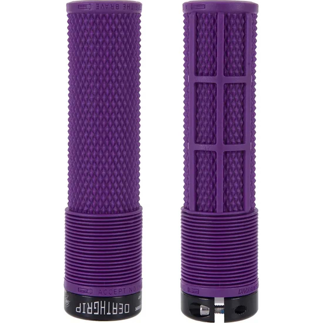DMR Brendog DeathGrip Thick Flangeless Mountain Bike Grips - Purple