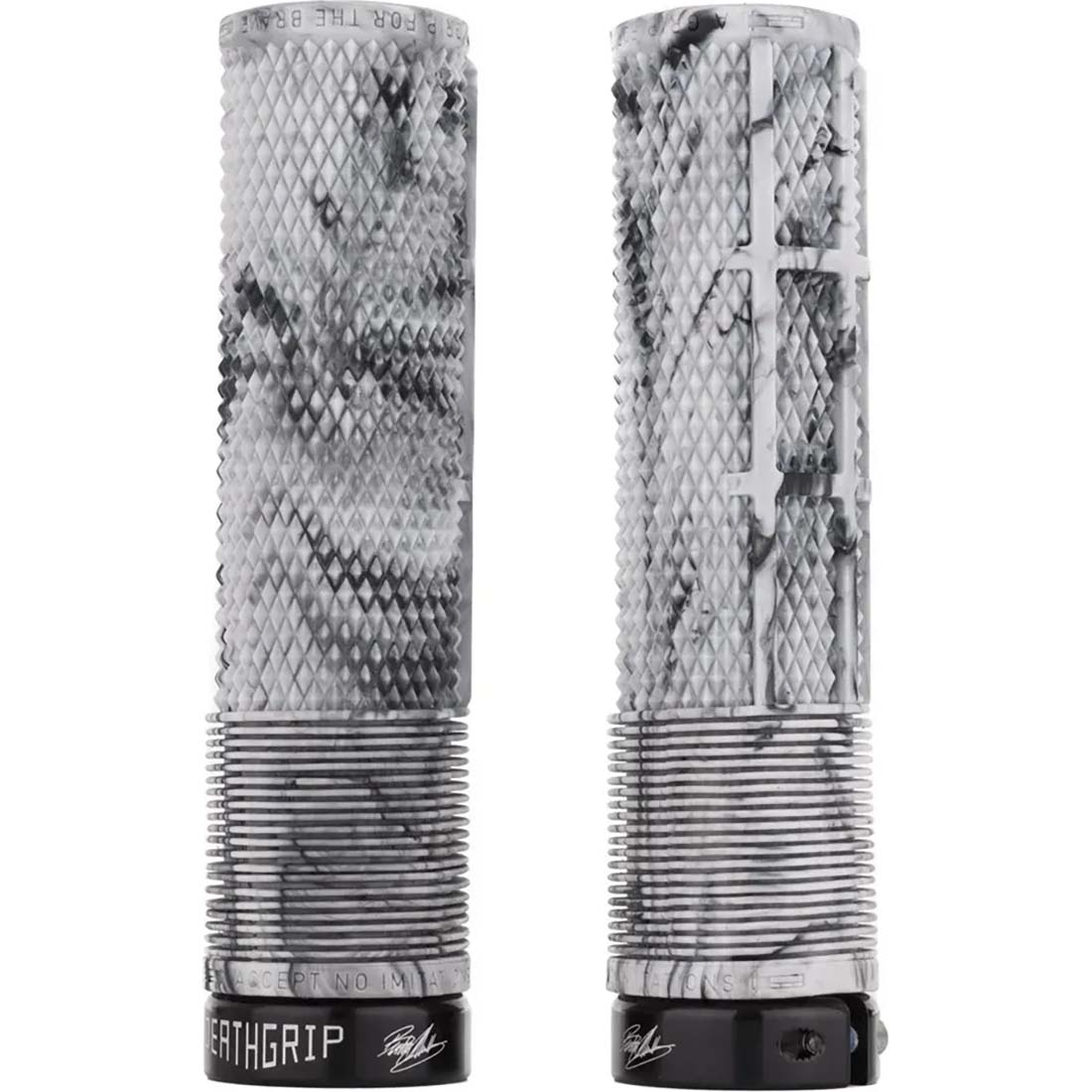 DMR Brendog DeathGrip Thick Flangeless Mountain Bike Grips - Snow Camo