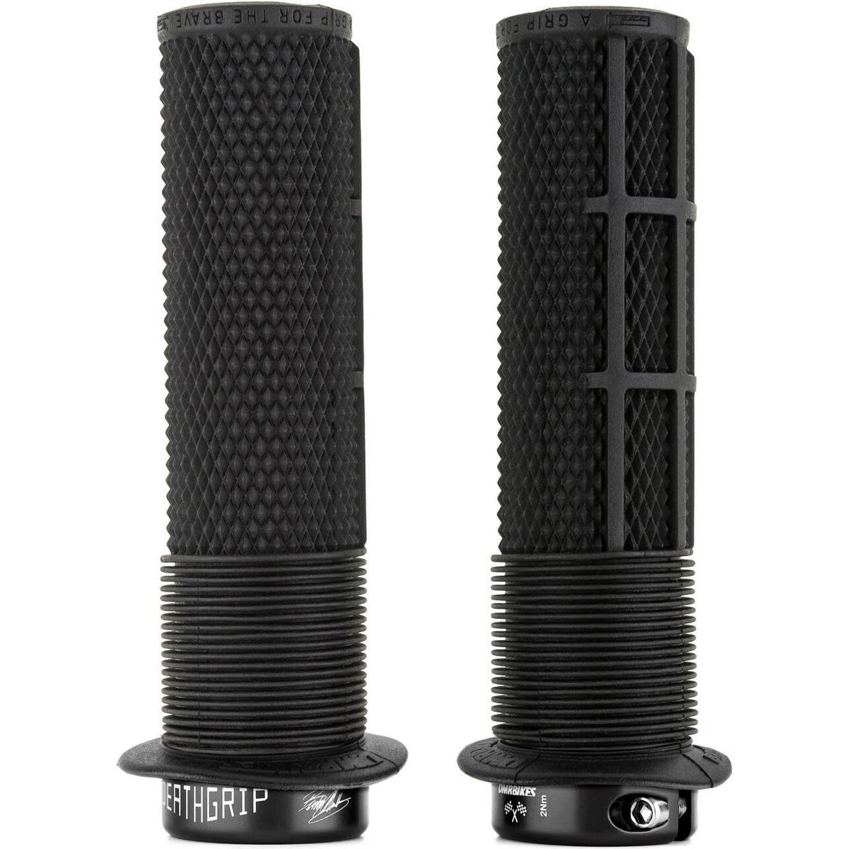 DMR Brendog Deathgrip Race Mountain Bike Grips - Black, Thin Flanged