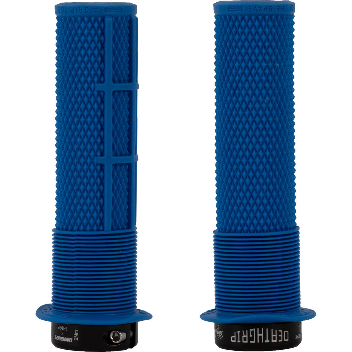 DMR Brendog DeathGrip Thick Flanged Mountain Bike Grips - Navy Blue