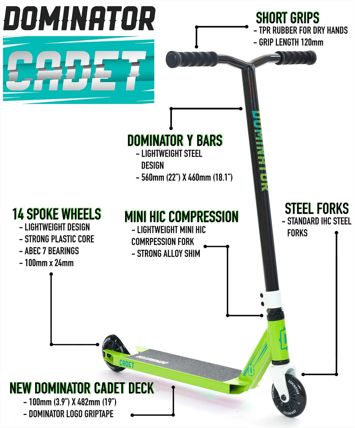 Dominator Cadet Stunt Scooter - Blue/White