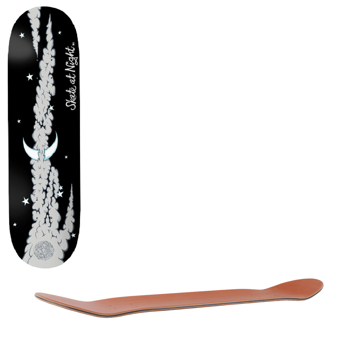 Drawing Boards Skate At Night Skateboard Deck - 8"