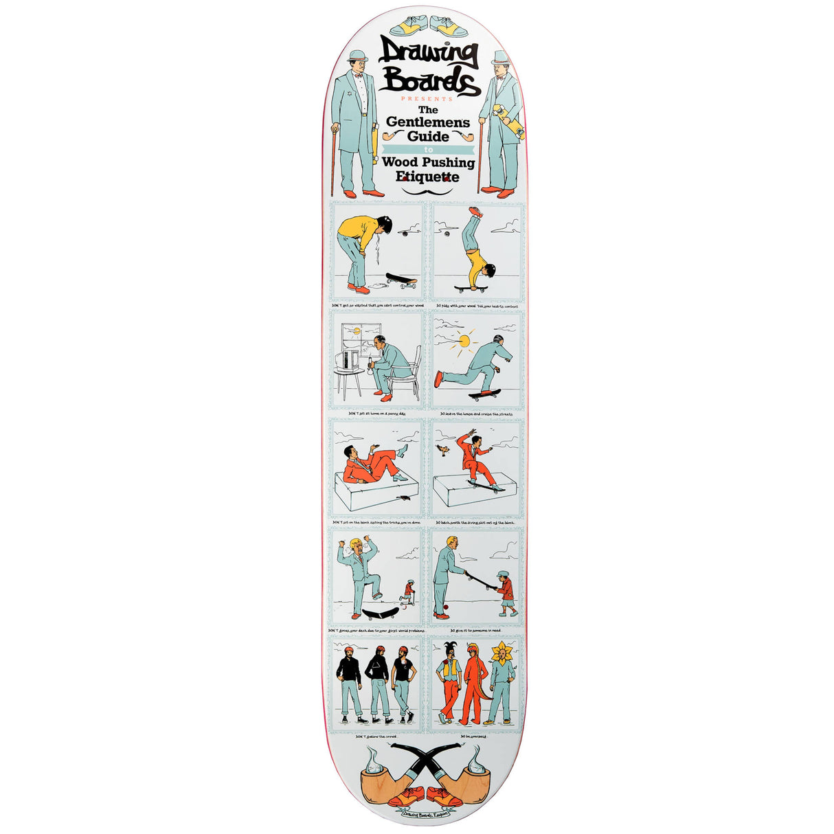 Drawing Boards Gentlemen's Guide Skateboard Deck 8.8"