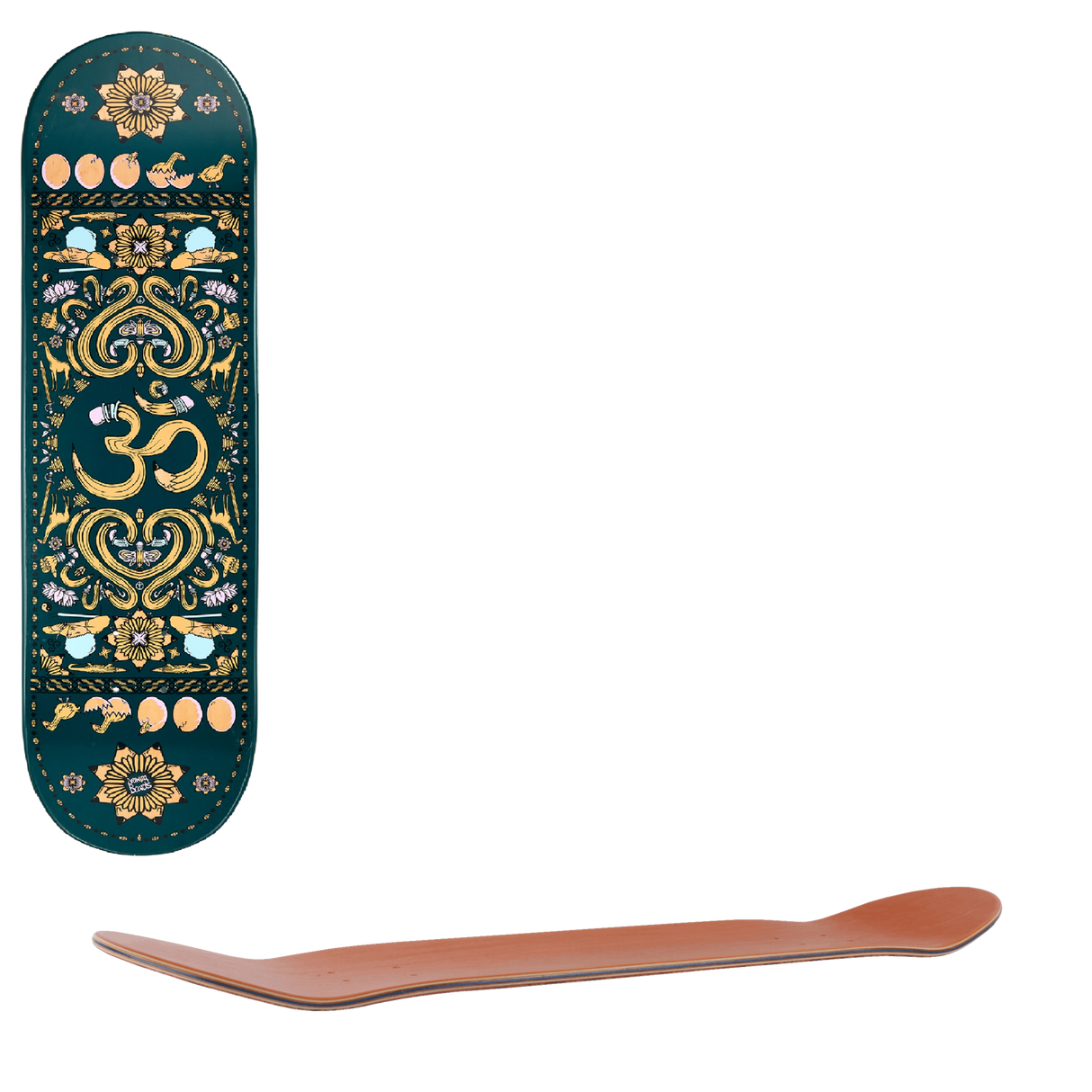 Drawing Boards Positive Patterns Skateboard Deck - OM - 8''