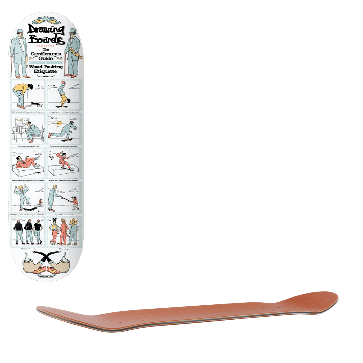 Drawing Boards Gent Skateboard Deck 8.25''