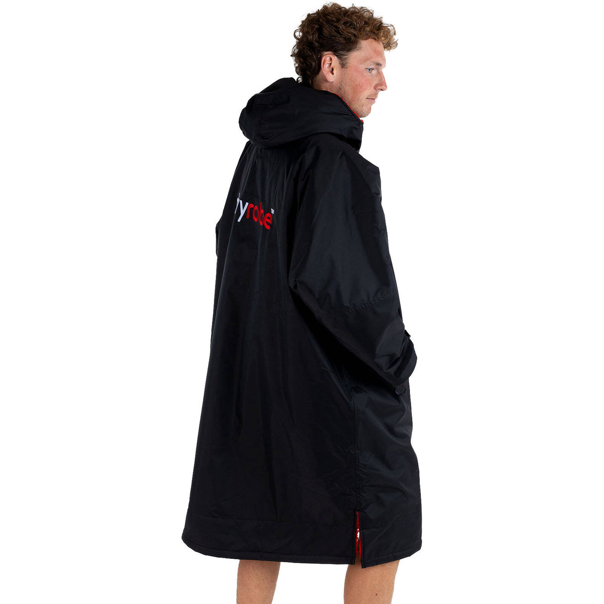 Dryrobe Advance Long Sleeve V3 Changing Robe - Black/Red