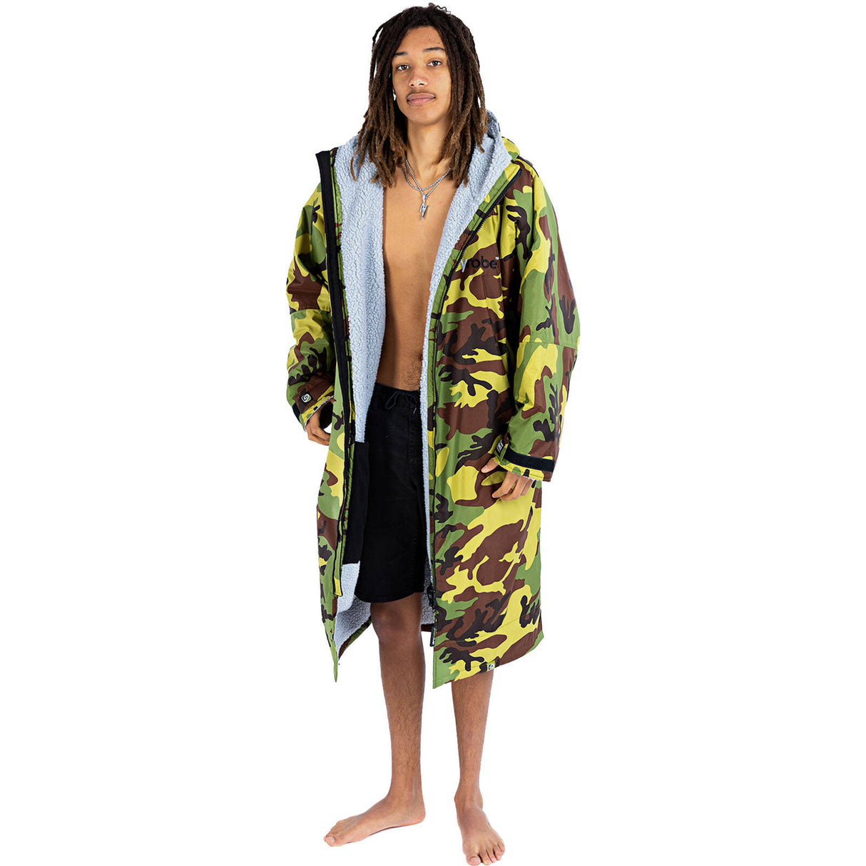 Dryrobe Advance Long Sleeve V3 Changing Robe - Camoflage/Grey