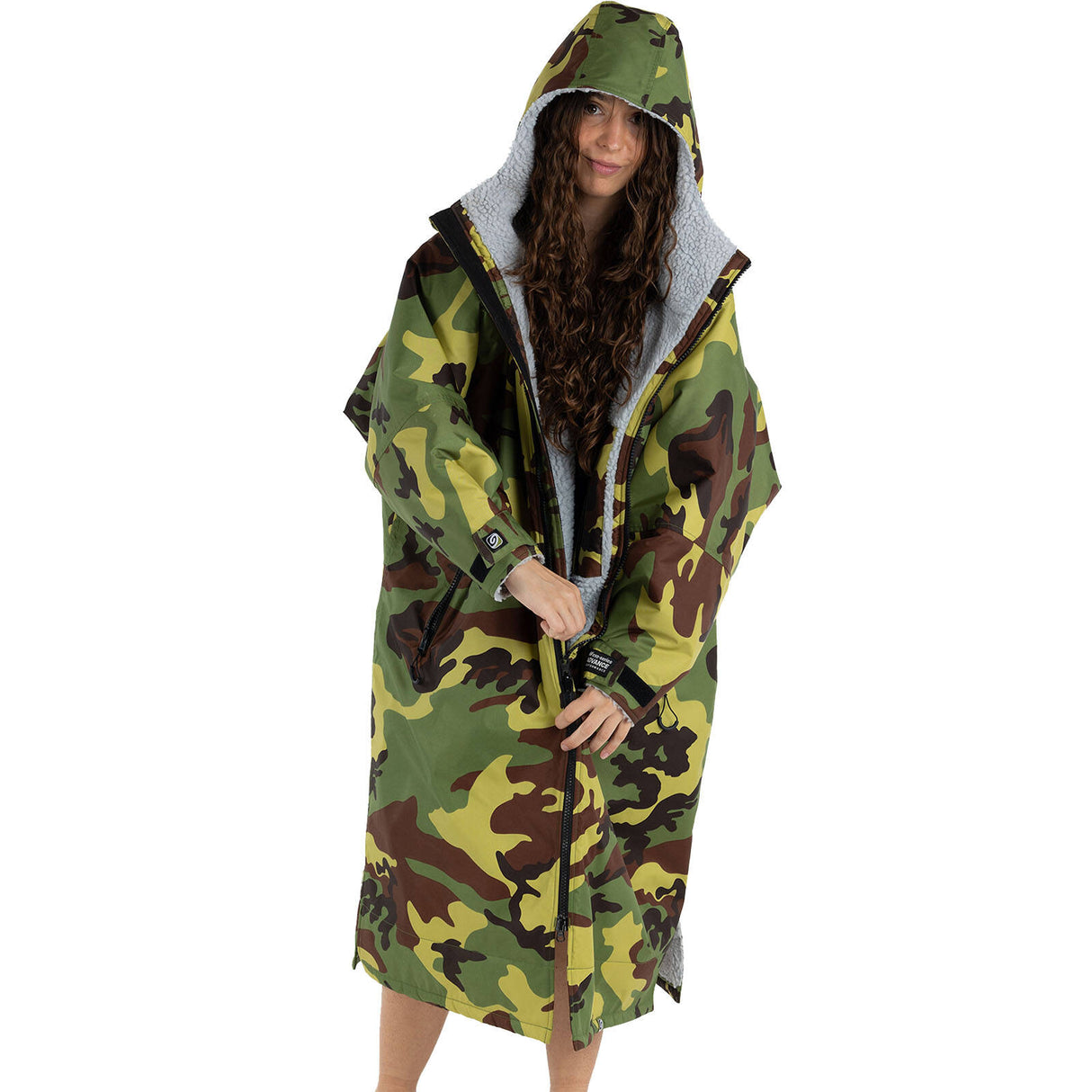 Dryrobe Advance Long Sleeve V3 Changing Robe - Camoflage/Grey