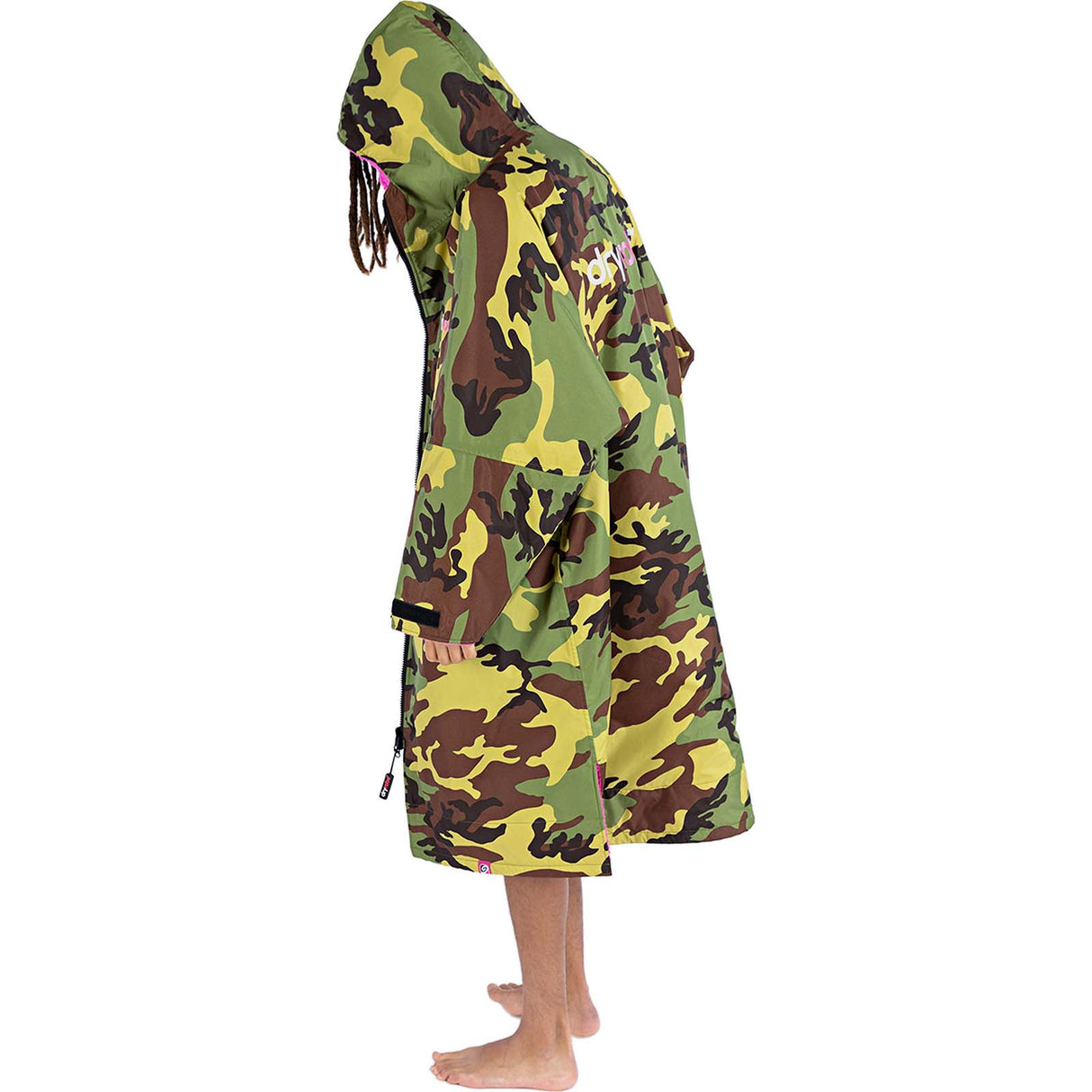Dryrobe Advance Long Sleeve Changing Robe - Camo/Pink