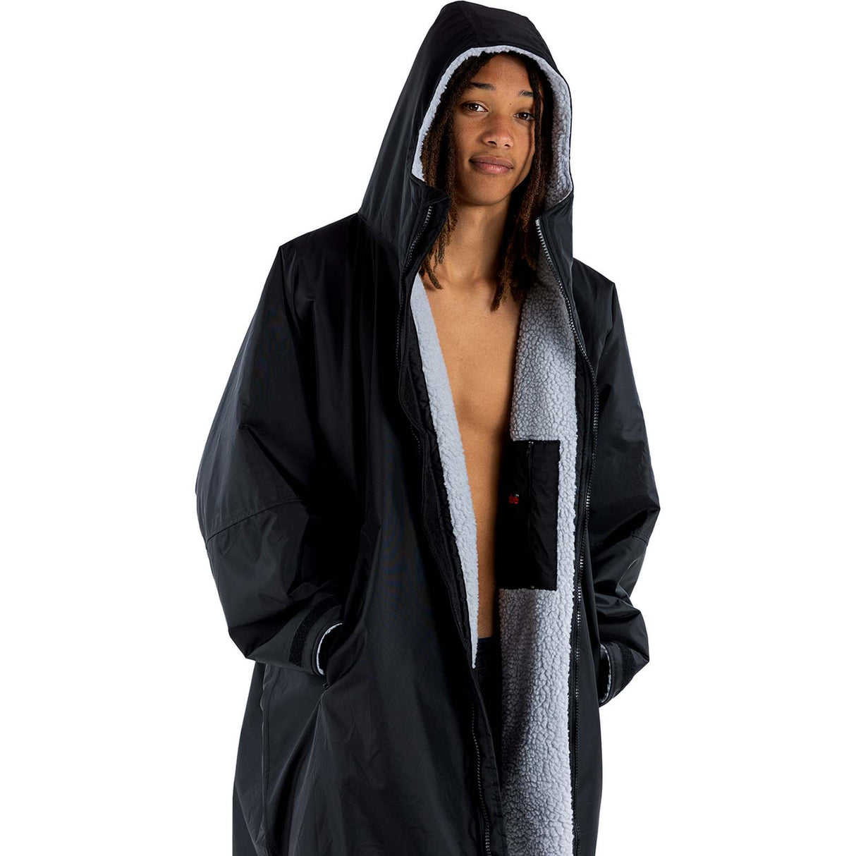 Dryrobe Advance Long Sleeve V3 Changing Robe - Black/Grey