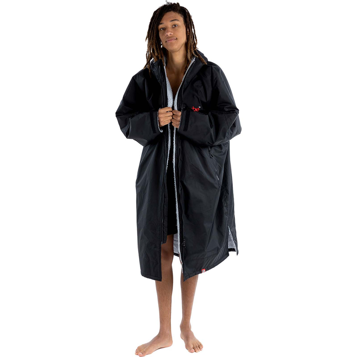 Dryrobe Advance Long Sleeve V3 Changing Robe - Black/Grey