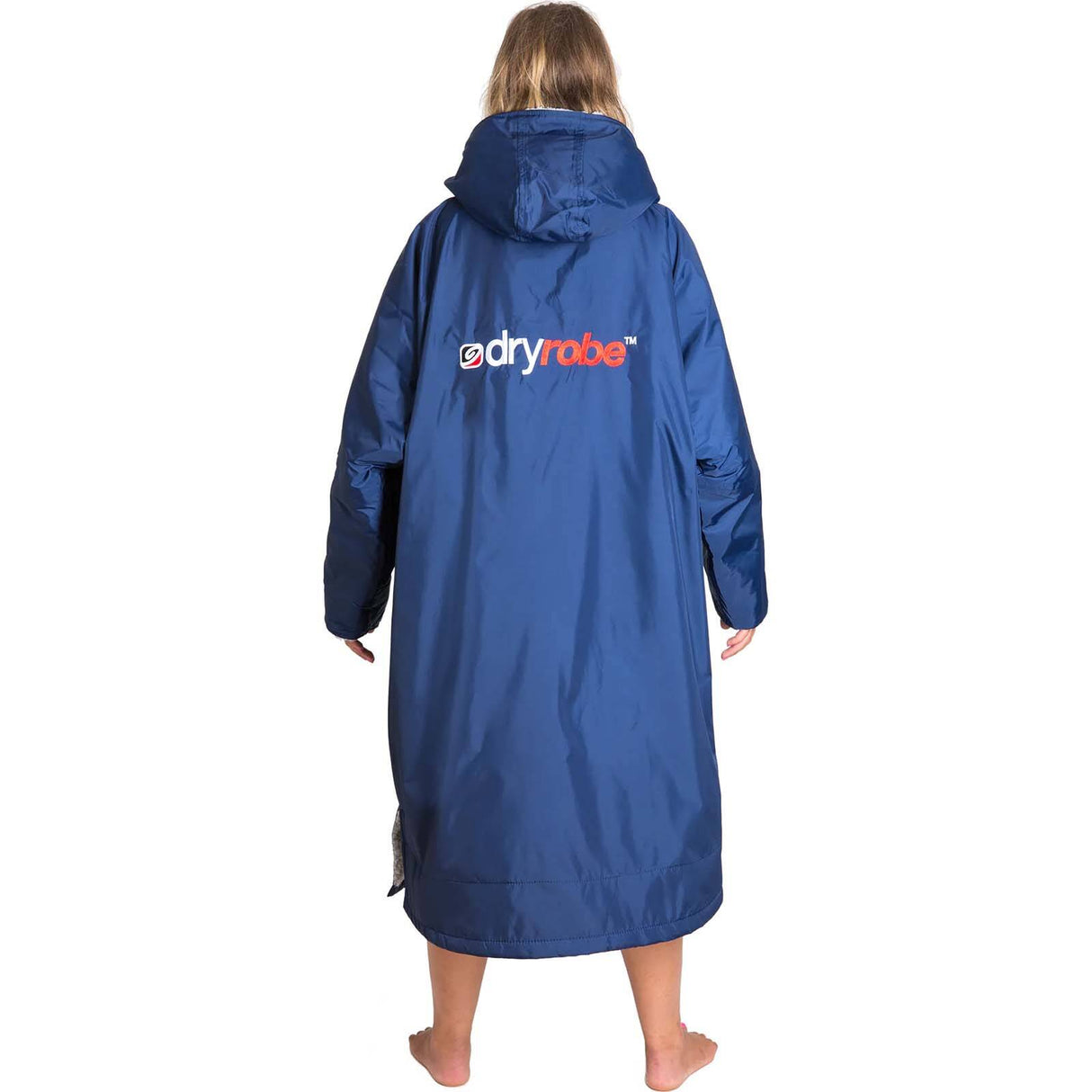 Dryrobe Advance Long Sleeve Changing Robe - Navy/Grey