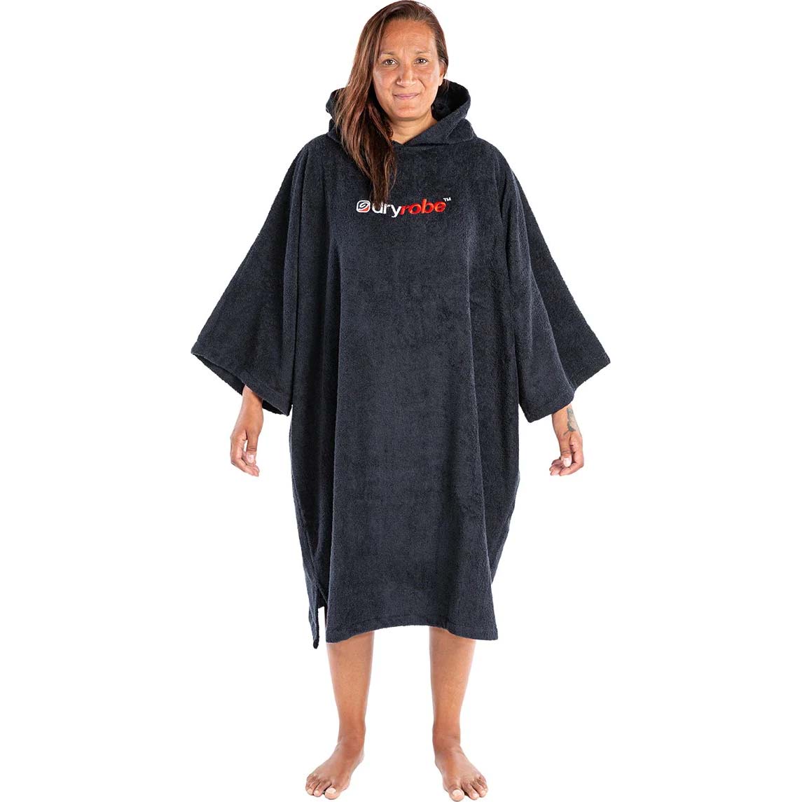 Dryrobe Organic Cotton Towel Changing Robe - Black