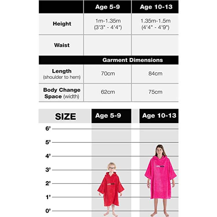 Dryrobe Kids Organic Cotton Towel Short Sleeve Changing Robe - Slate Grey