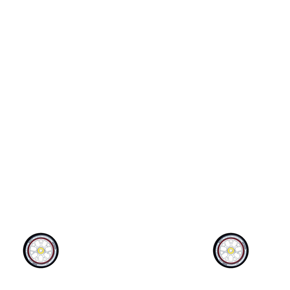 Eagle Sport Hardline 2-Layer X6 Panthers Scooter Wheel - Black/Silver 115mm