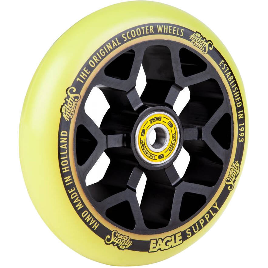Eagle Sport Standard 6M Core Scooter Wheel - Yellow/Black 110mm