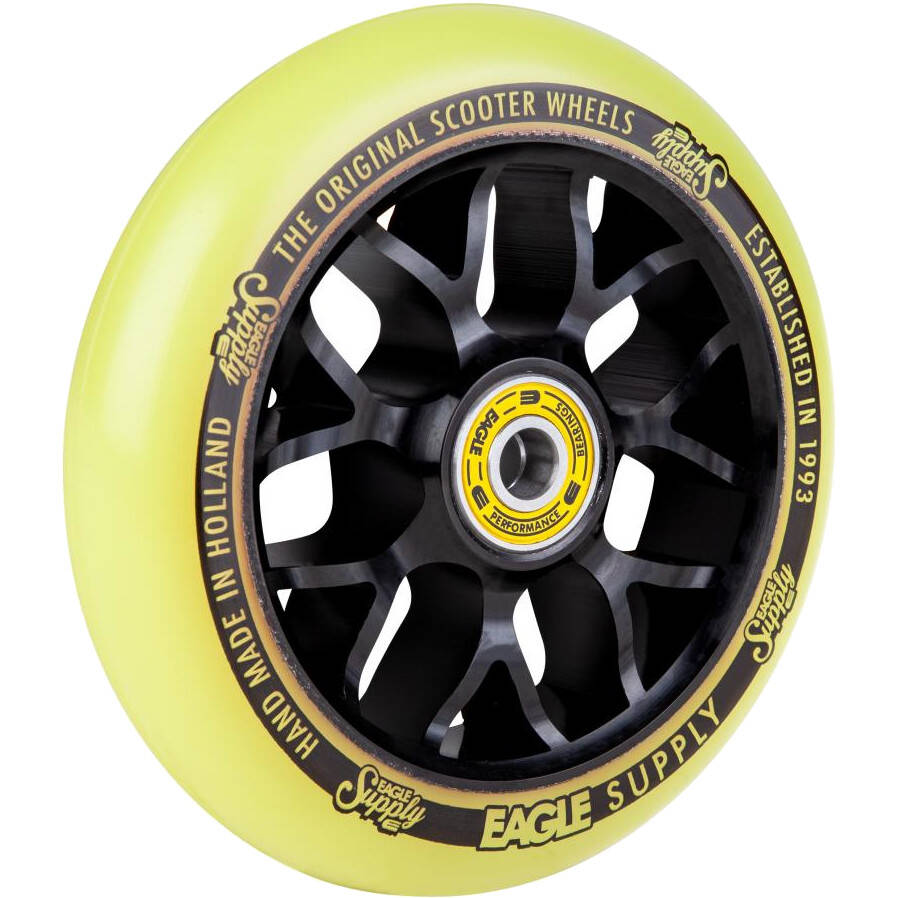 Eagle Sport Standard X6 Core Scooter Wheel - Black/Yellow 110mm