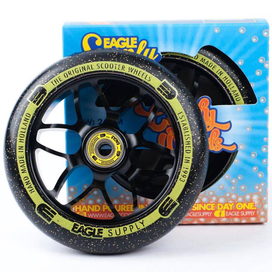 Eagle Sport Standard X6 Core Candy Scooter Wheel - Black/Gold 120mm