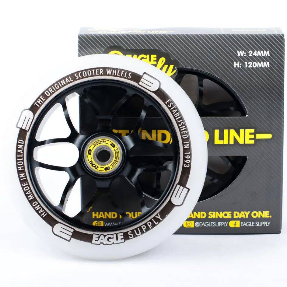 Eagle Sport Standard X6 Core Scooter Wheel - Glow in the Dark Blue 120mm